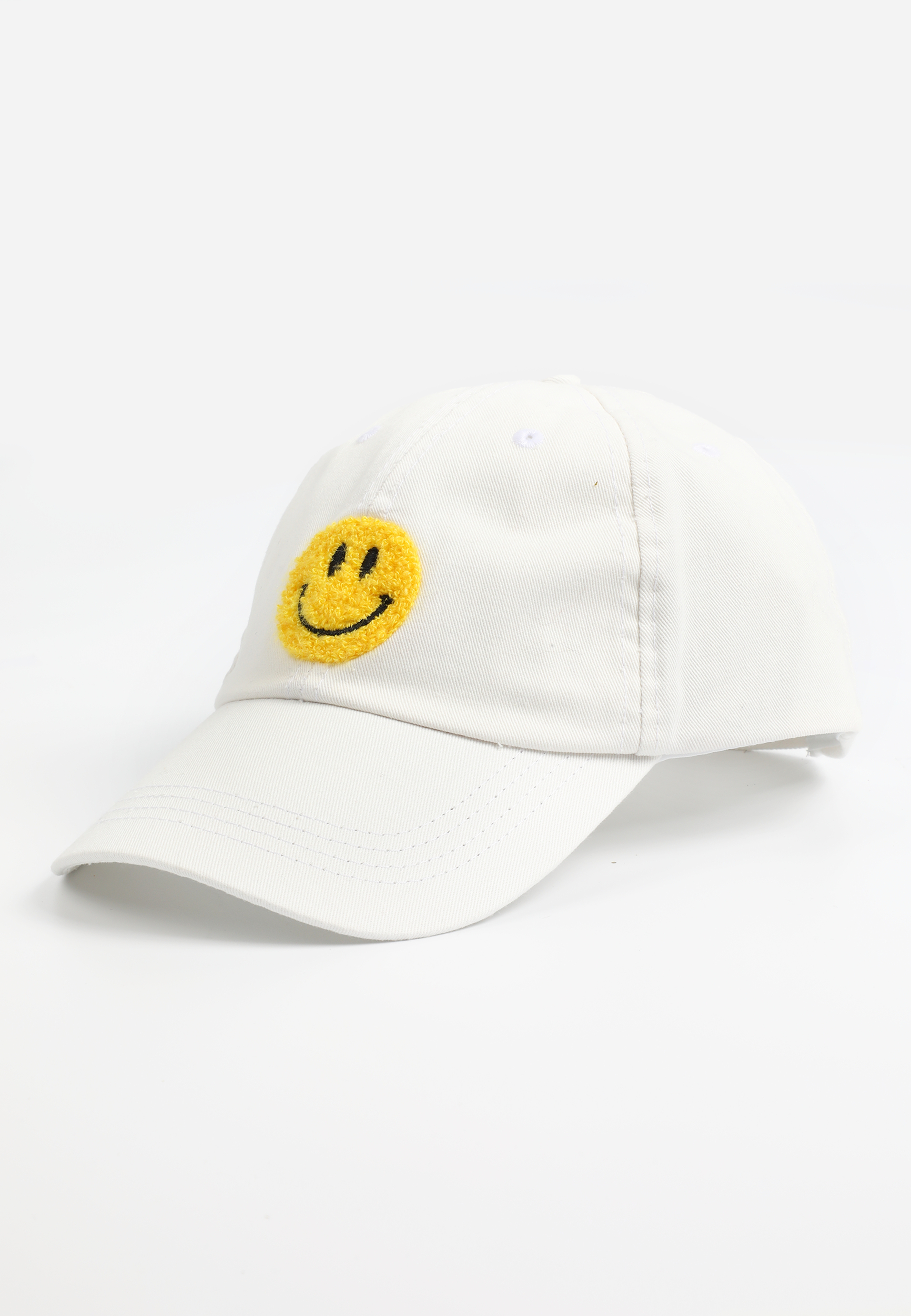 Chenille Patch Smile Baseball Hat