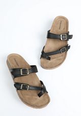 SuperCush Ashley Strappy Footbed Sandal, BLACK, small