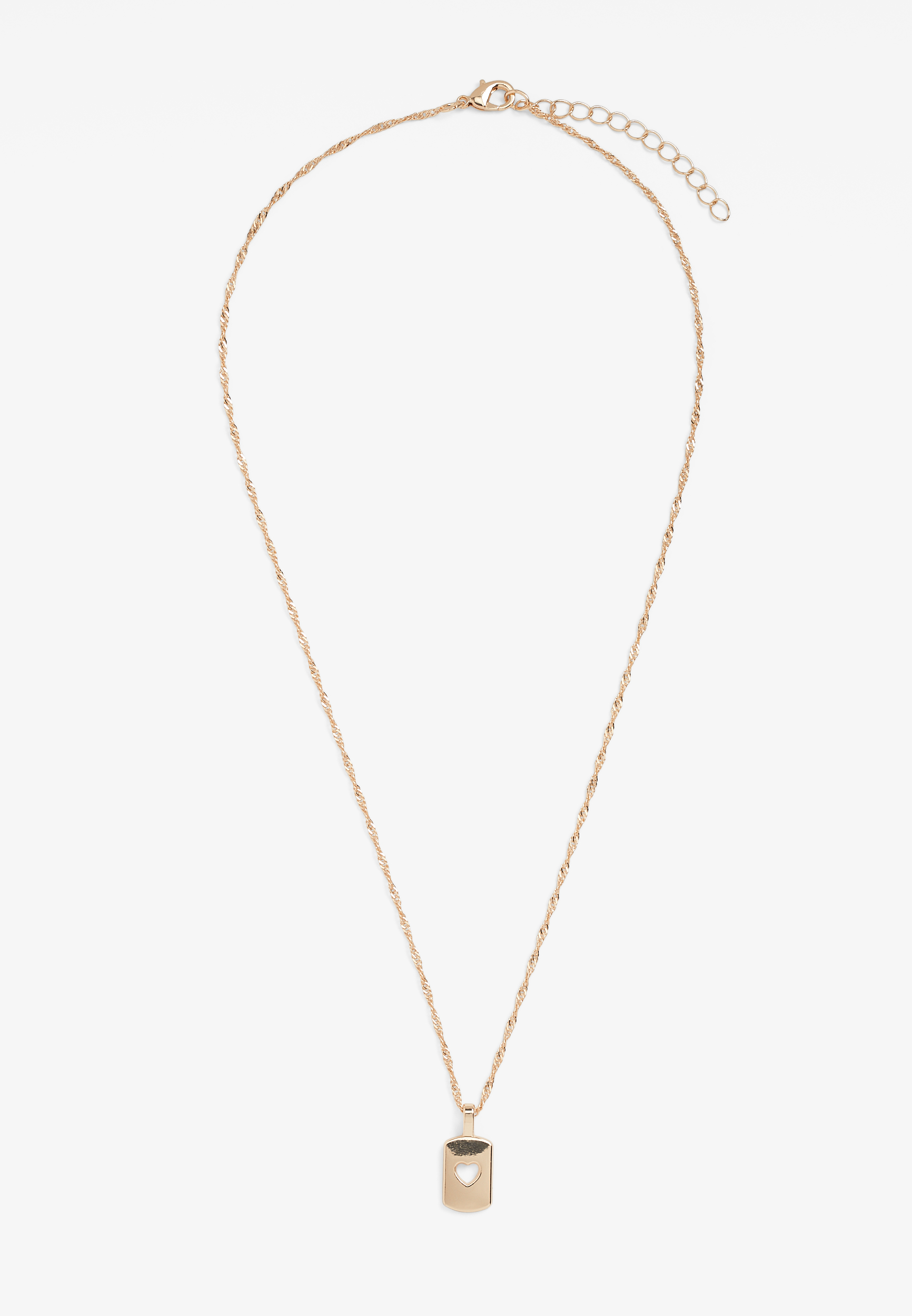 Gold Heart Cut Out Pendant, C605, large