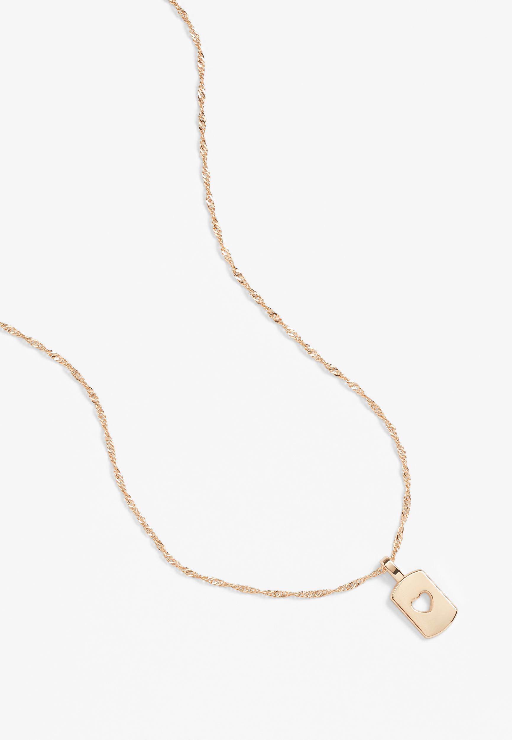 Gold Heart Cut Out Pendant, C605, large