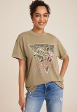 Def Leppard Vintage Oversized Graphic Tee, C211, small