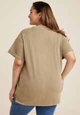 Plus Size Def Leppard Vintage Oversized Graphic Tee, TAUPE, small
