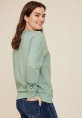 Mama Embroidered French Terry Relaxed Fit Sweatshirt, C9312, small