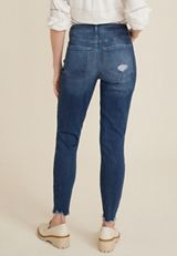 m jeans by maurices™ High Rise Button Fly Super Skinny Ankle Jean, DARK SANDBLAST, small