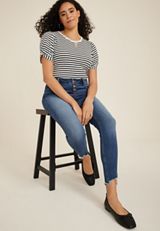 m jeans by maurices&trade; Mid Fit Mid Rise Button Fly Super Skinny Ankle Jean, C258, small