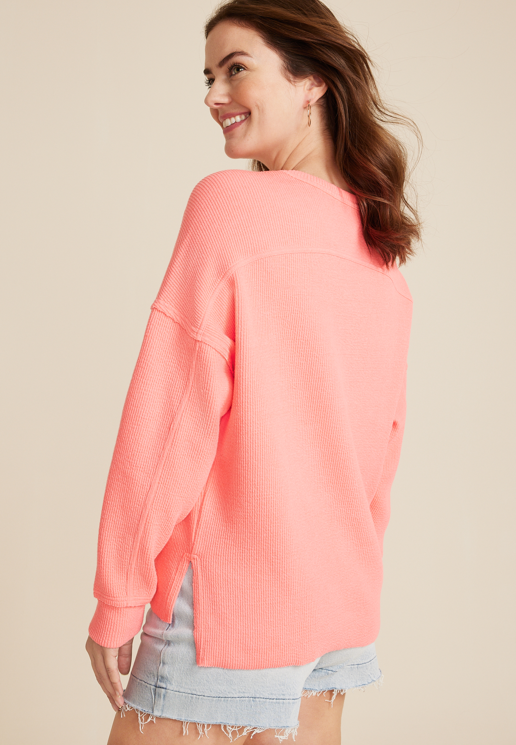 Textured Crew Sweatshirt