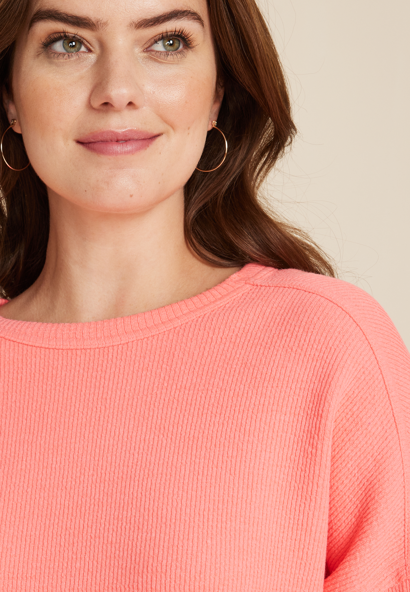Textured Crew Sweatshirt