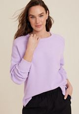 Textured Crew Sweatshirt, C158, small