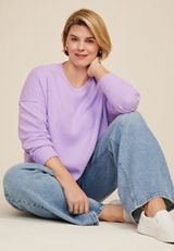 Plus Size Textured Crew Sweatshirt, C158, small