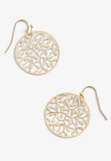 Floral Vine Round Drop Earrings, C605, small
