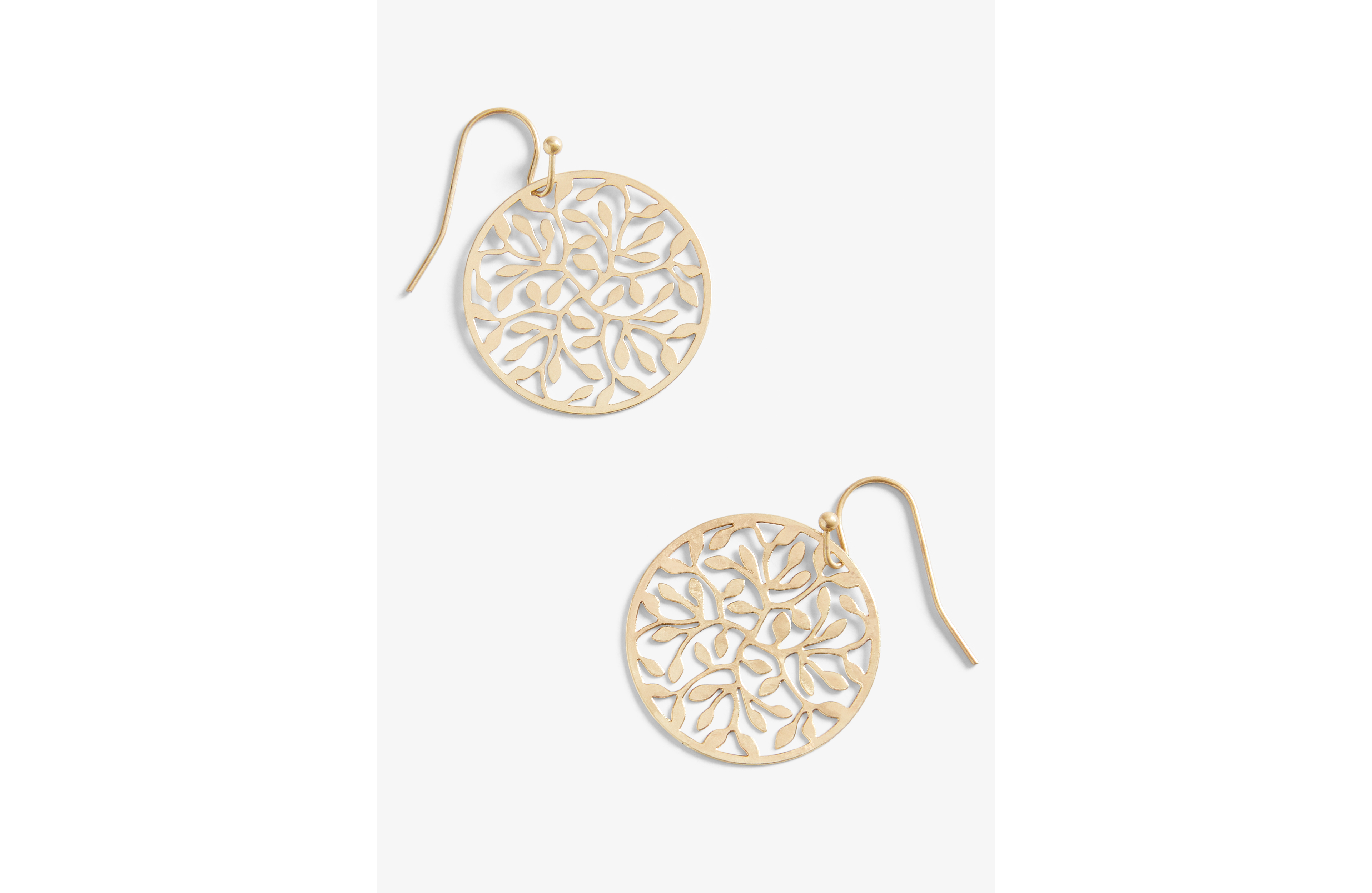 Floral Vine Round Drop Earrings