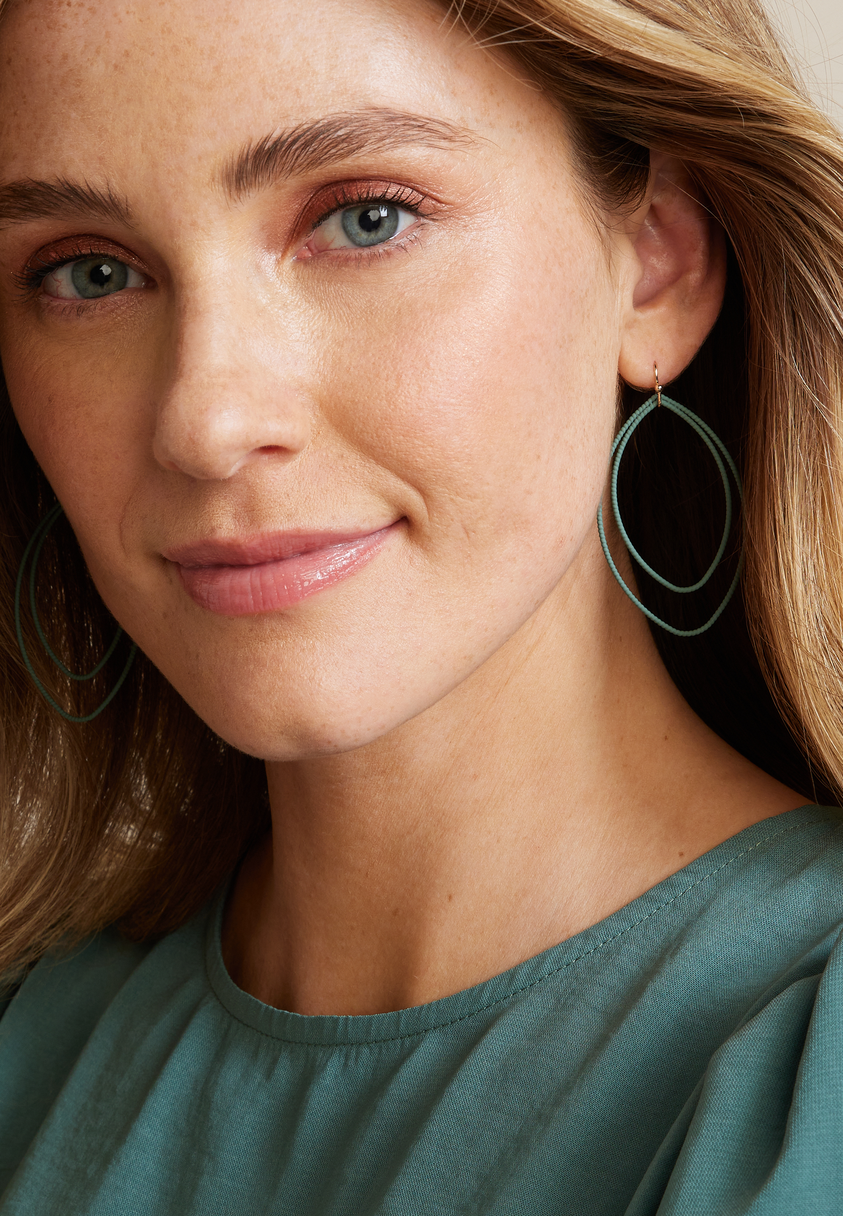 Double Almond Drop Earrings, C9312, large