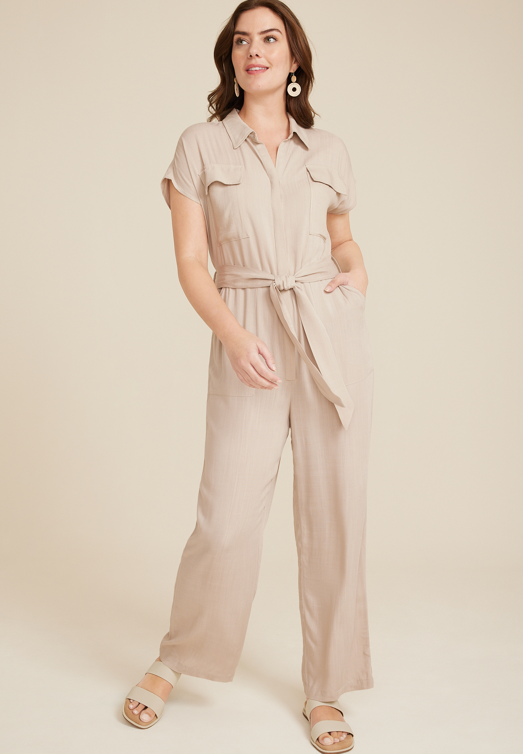 Belted Utility Jumpsuit