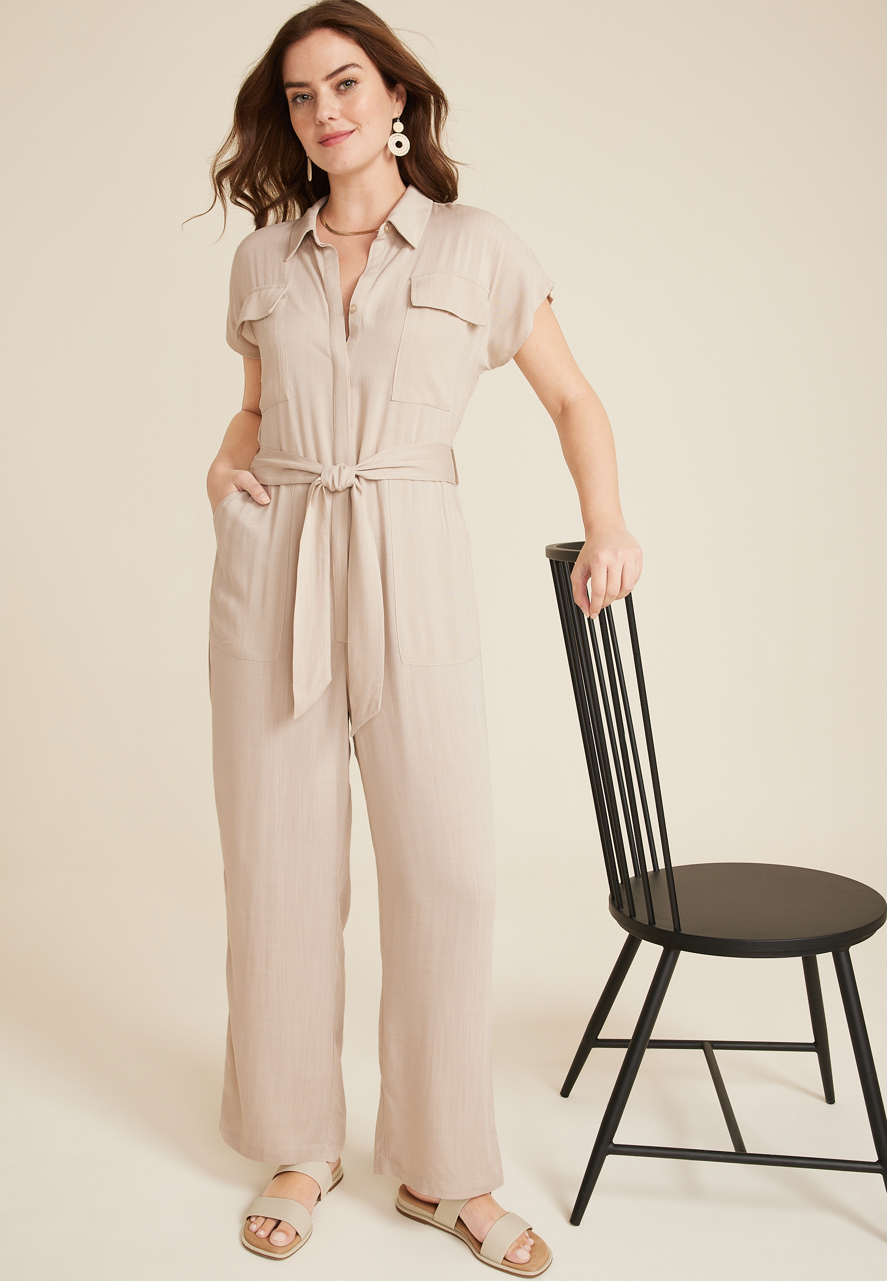 Belted Utility Jumpsuit, C559, large