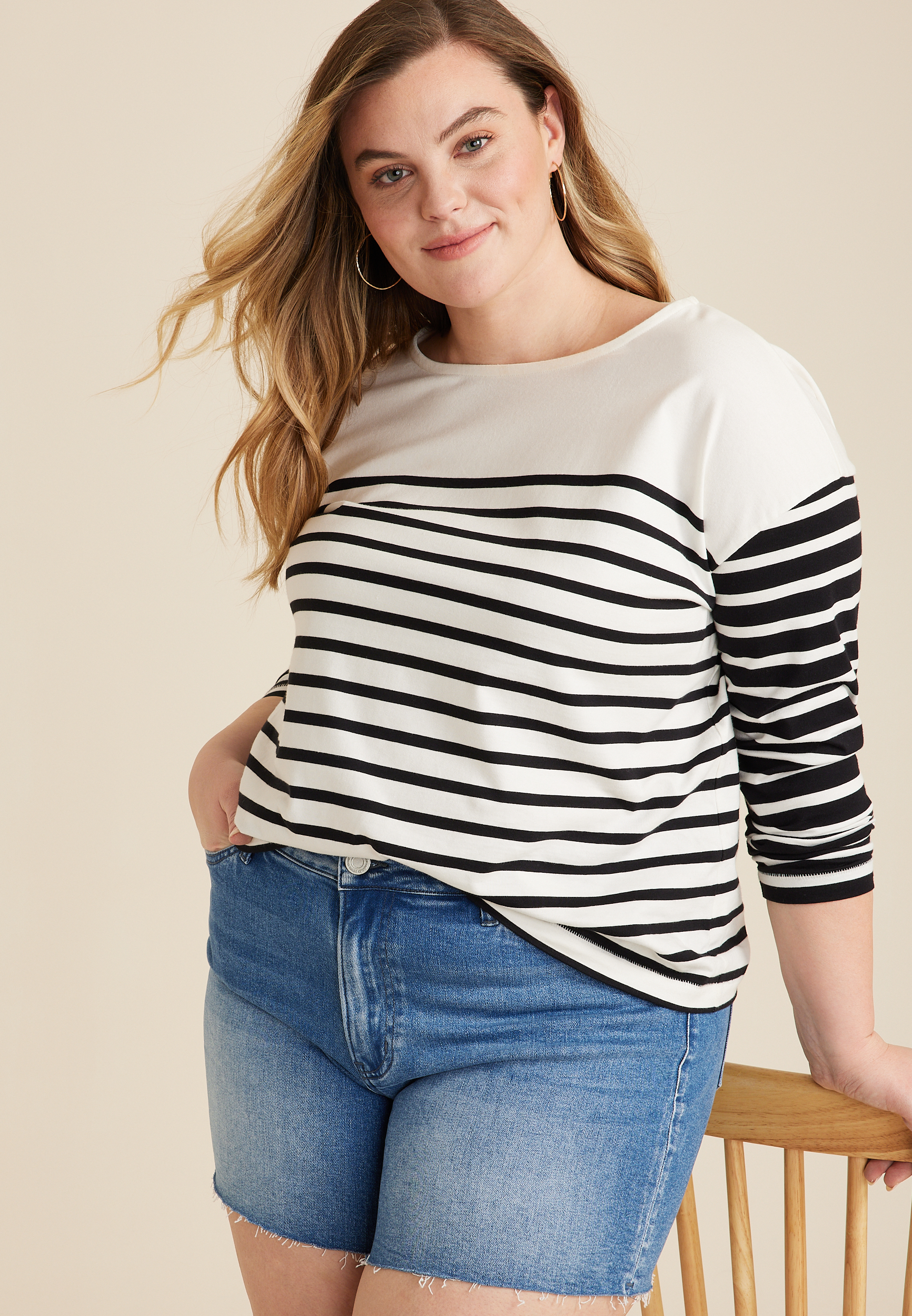 Plus Size Vervet&trade; A Line 5in Short, C3337, large
