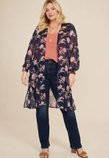 Plus Size Floral Kimono, C1943, small