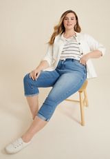 Plus Size Everflex&trade; High Rise Super Skinny Cropped Jean, C3337, small