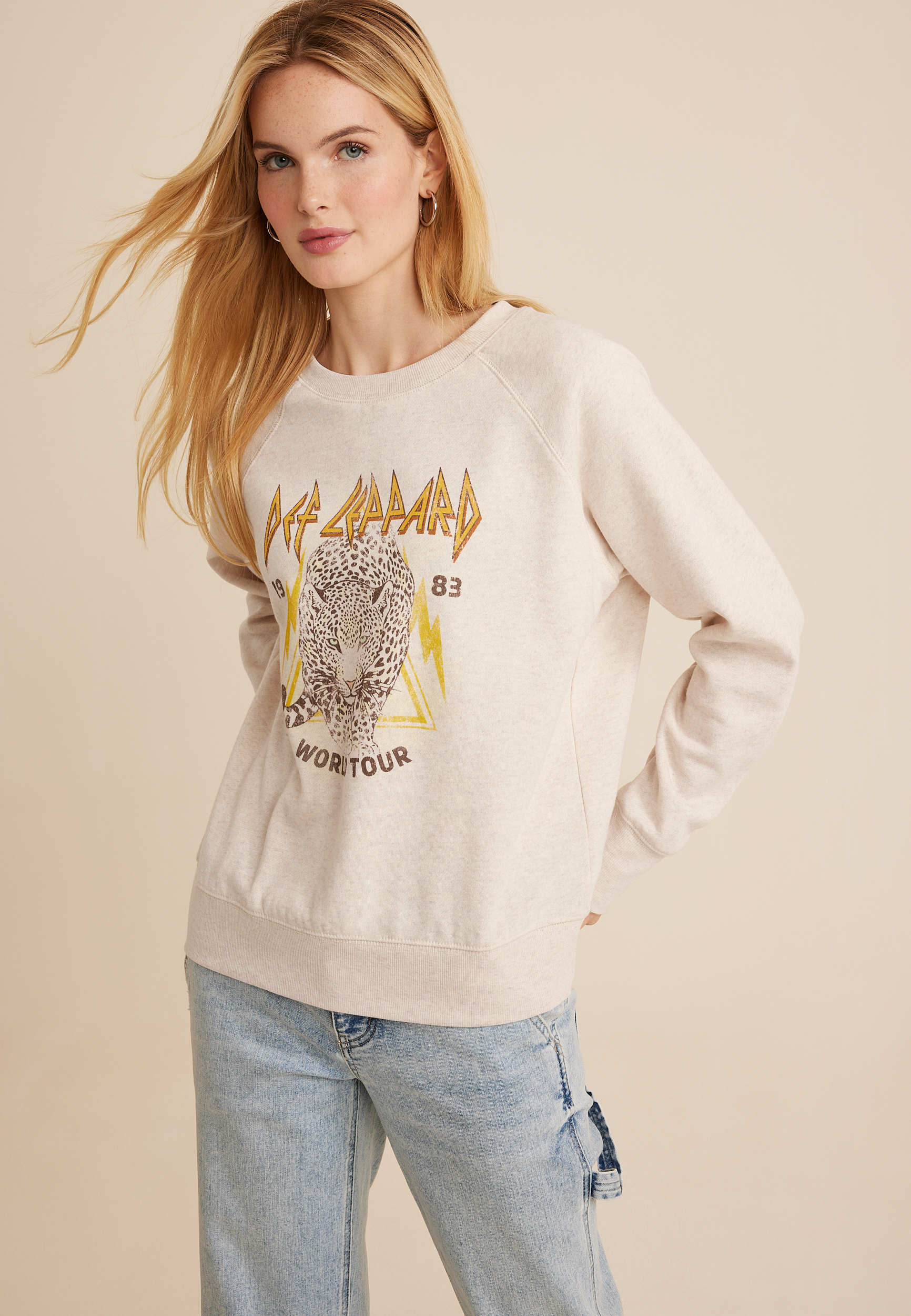 Def Leppard 1983 World Tour Sweatshirt, C2445, large