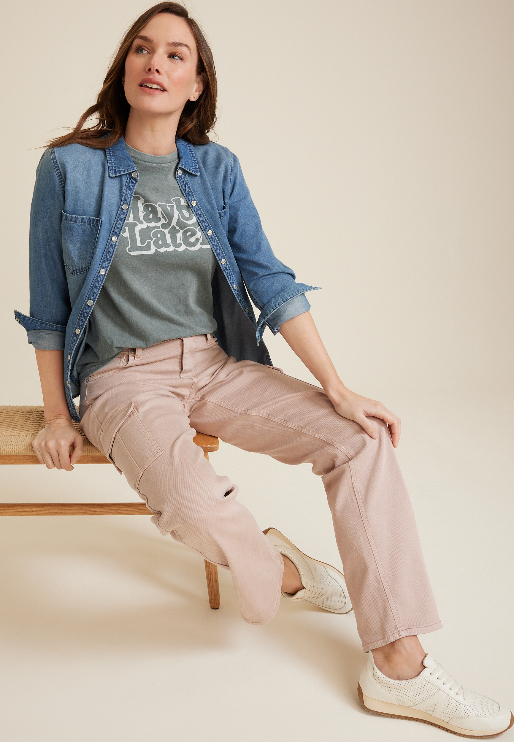Maybe Later Relaxed Fit Graphic Tee, C829, large