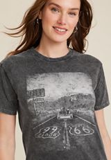 Route 66 Graphic Tee, CHARCOAL, small