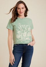 Bloom Floral Graphic Tee, JADE MIST, small