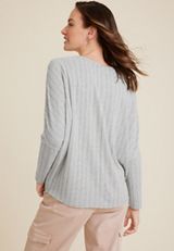 24/7 Dakota Ribbed Dolman Top, C829, small