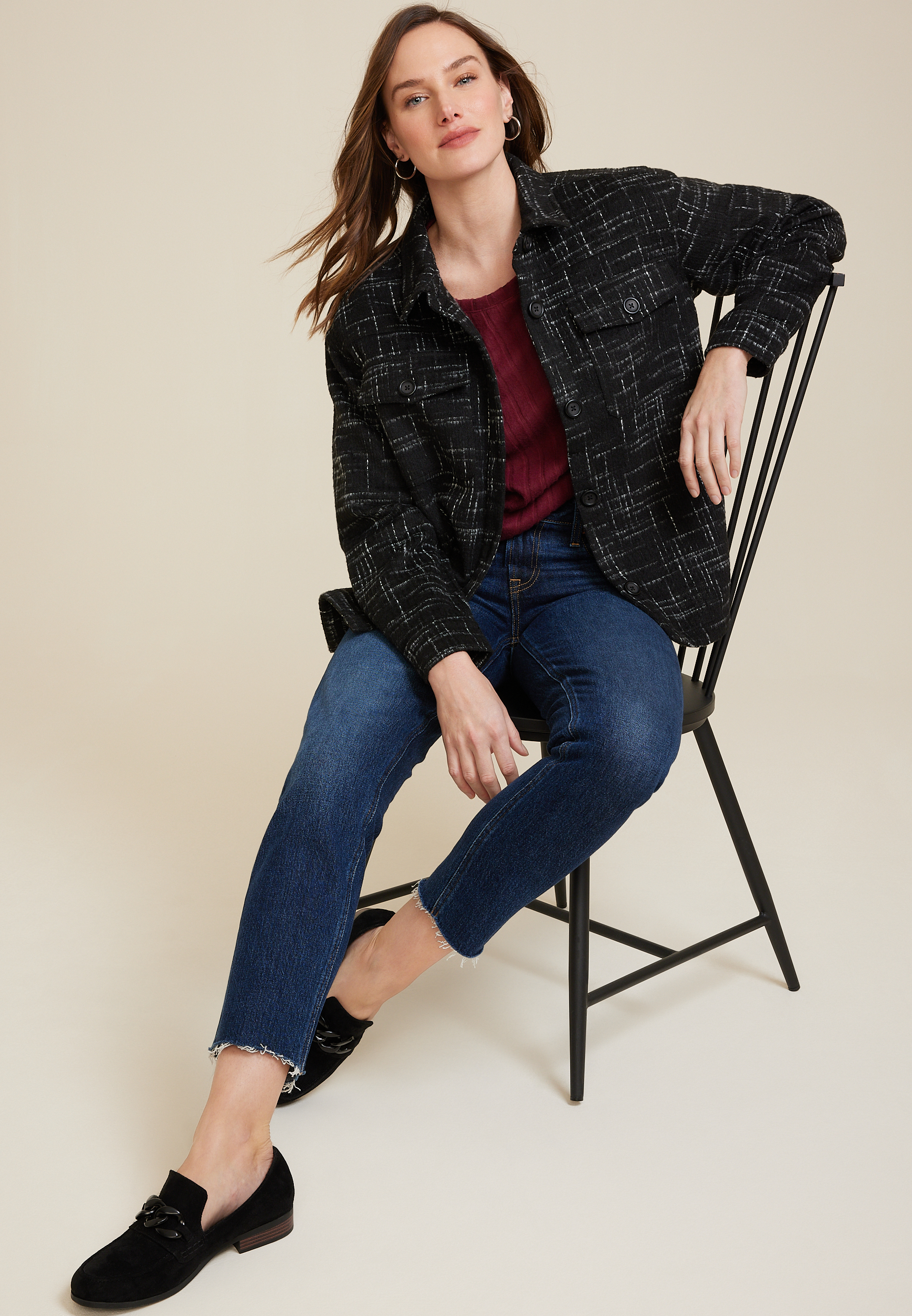 24/7 Dakota Ribbed Dolman Top