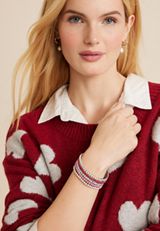 Multicolor Rhinestone Stretch Bracelet Set, C6415, small