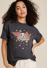 Aerosmith Vintage Oversized Fit Graphic Tee, C106, small