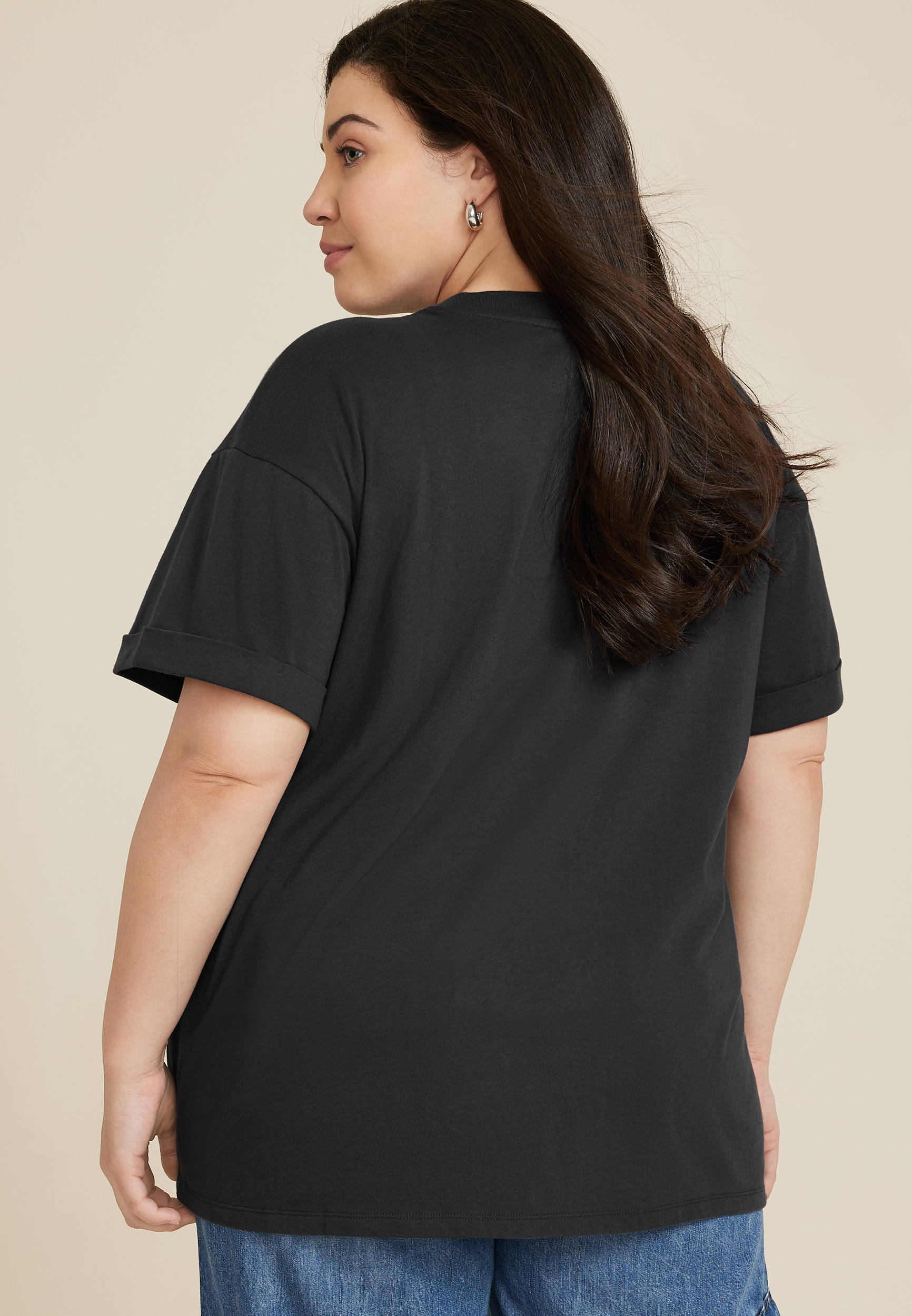 Plus Size Aerosmith Vintage Oversized Fit Graphic Tee, C106, large