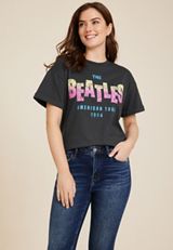 The Beatles American Tour Oversized Vintage Graphic Tee, C106, small