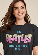 The Beatles American Tour Oversized Vintage Graphic Tee, C106, small