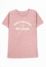 Plus Size Good Grandmas Say Bad Words Graphic Tee, PINK, small