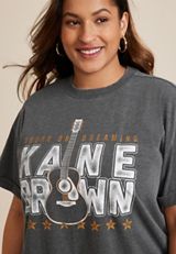 Plus Size Kane Brown Drunk Or Dreaming Oversized Country Graphic Tee, CHARCOAL, small