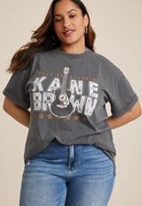 Plus Size Kane Brown Drunk Or Dreaming Oversized Country Graphic Tee, CHARCOAL, small