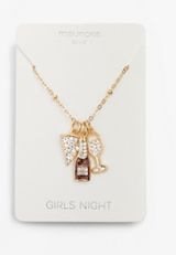 Gold Girls Night Cluster Necklace, C605, small