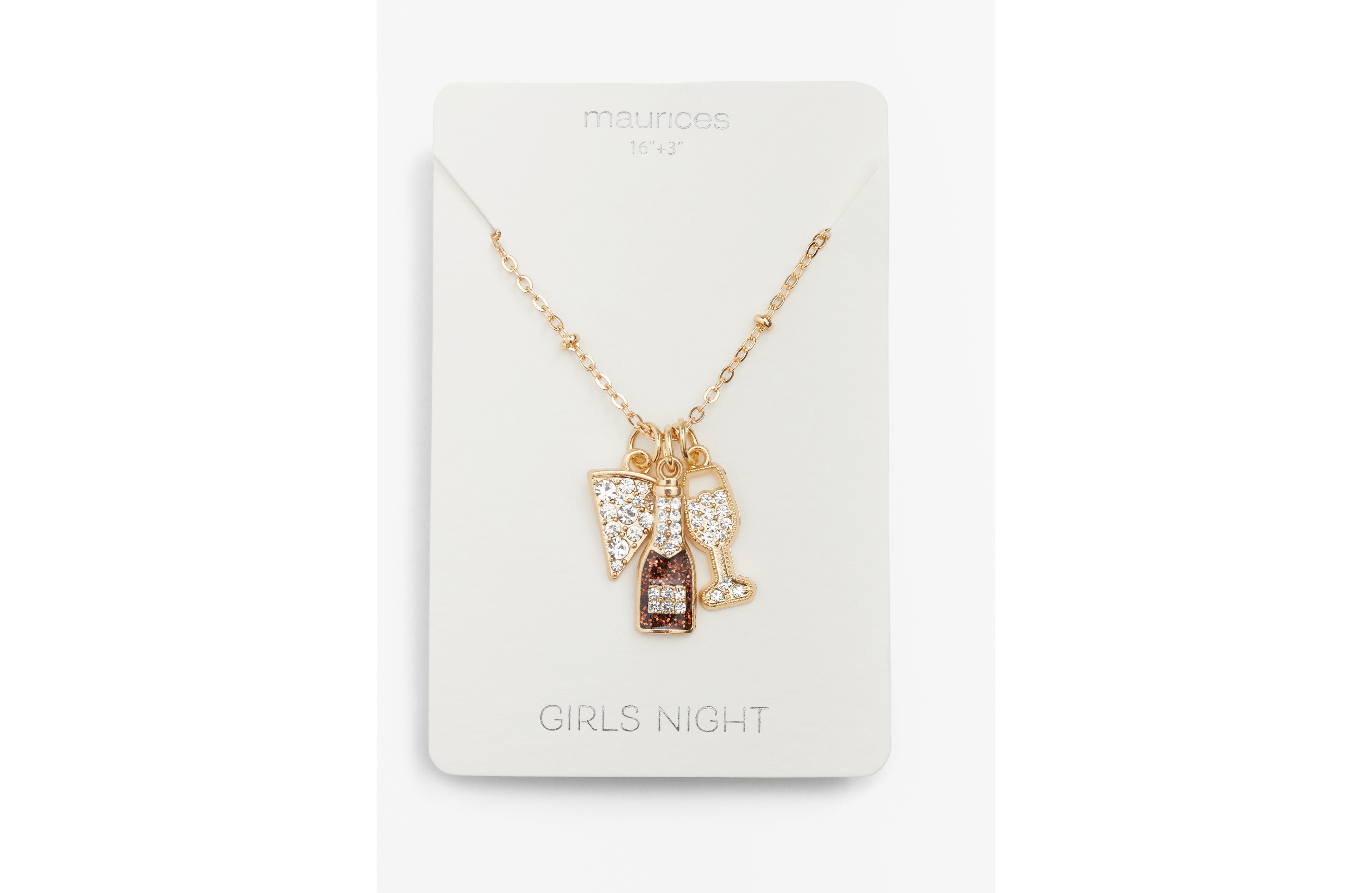 Gold Girls Night Cluster Necklace