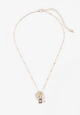 Gold Girls Night Cluster Necklace, C605, small