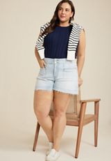 Plus Size m jeans by maurices&trade; Sculptress High Rise A Line 5in Short, C2806, small