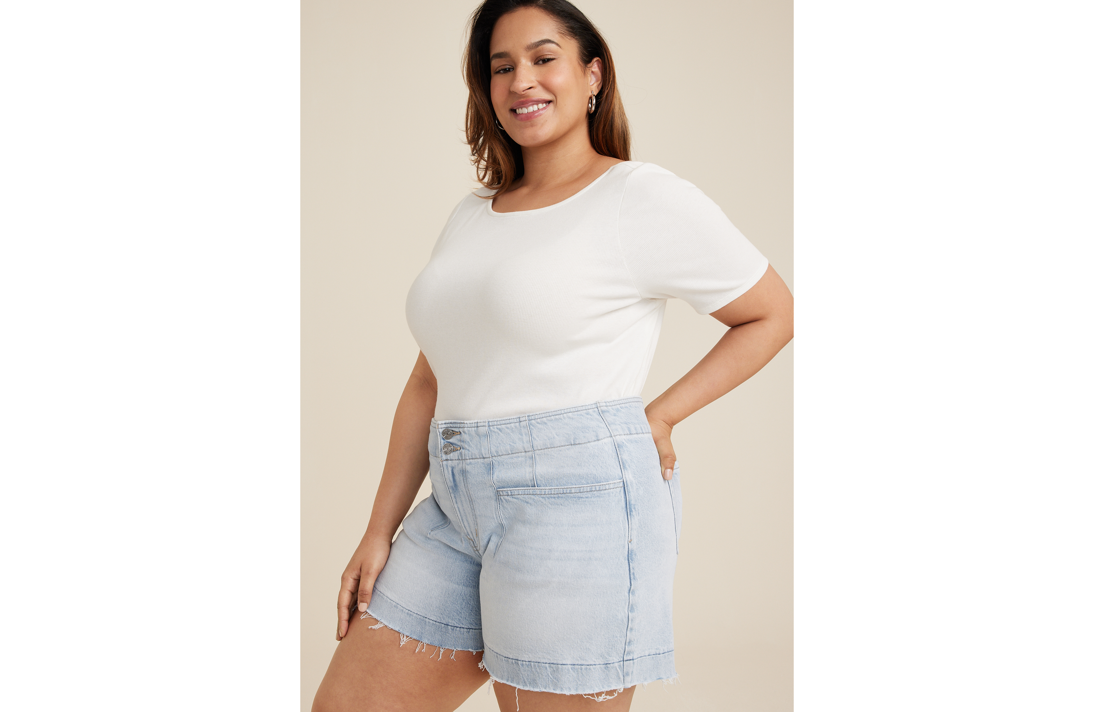 Plus m jeans by maurices™ Curvy Sculptress High Rise A Line 5in Short