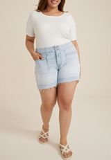 Plus Size m jeans by maurices&trade; Curvy Sculptress High Rise A Line 5in Short, C2806, small