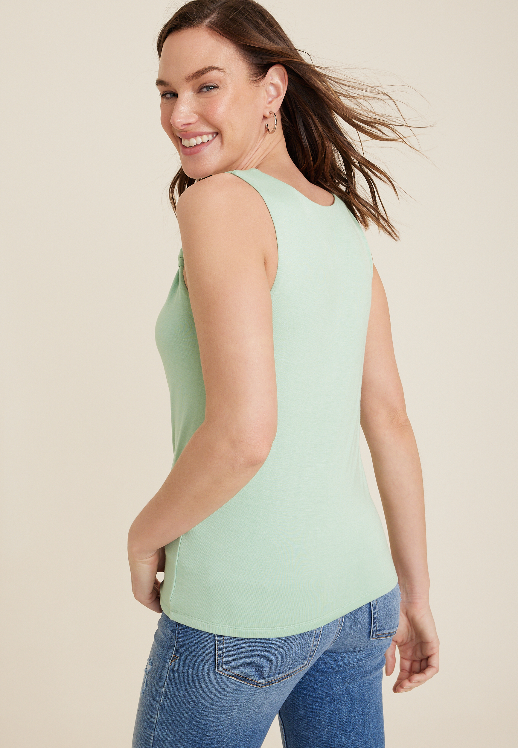 Asymmetrical Knot Tank Top, C2257, large