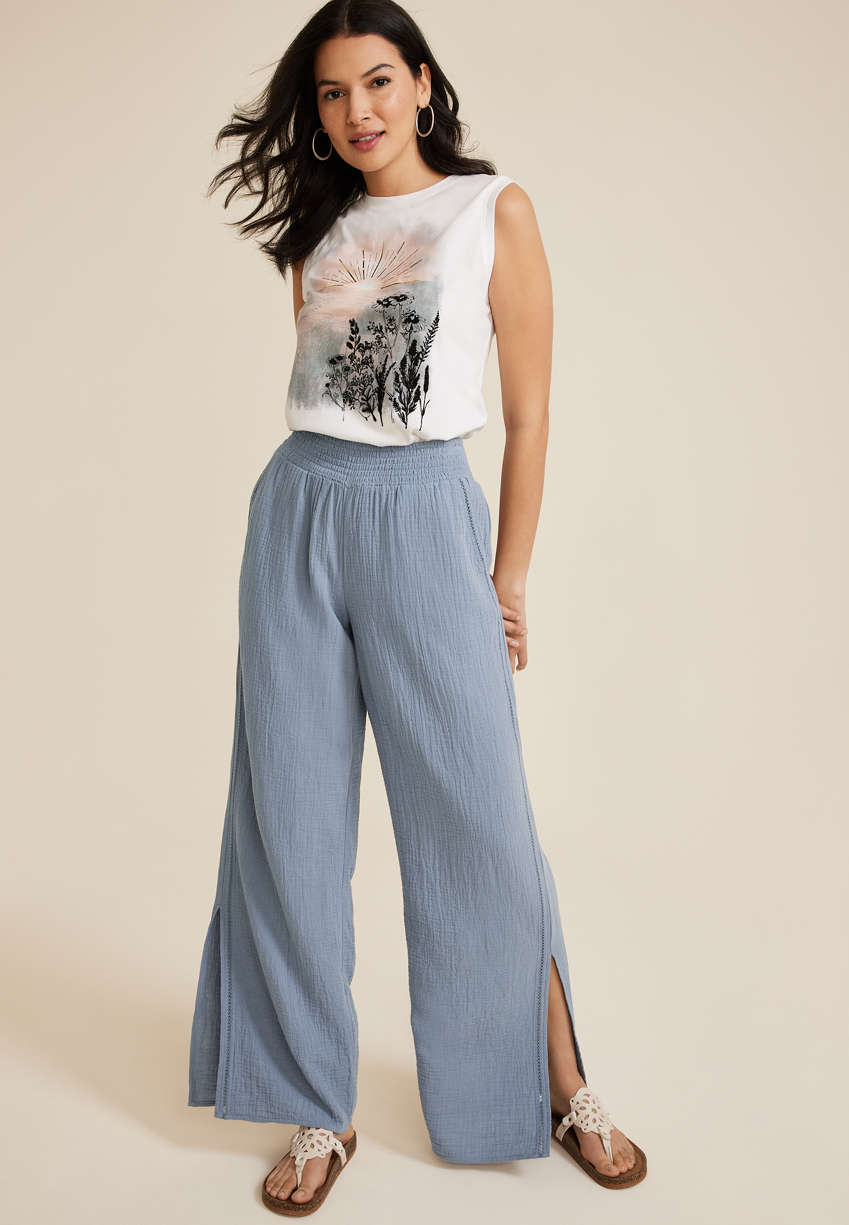 Maurices Brown Flat Front Straight Leg Dress Pants Women's Size 9/10 R –  Shop Thrift World