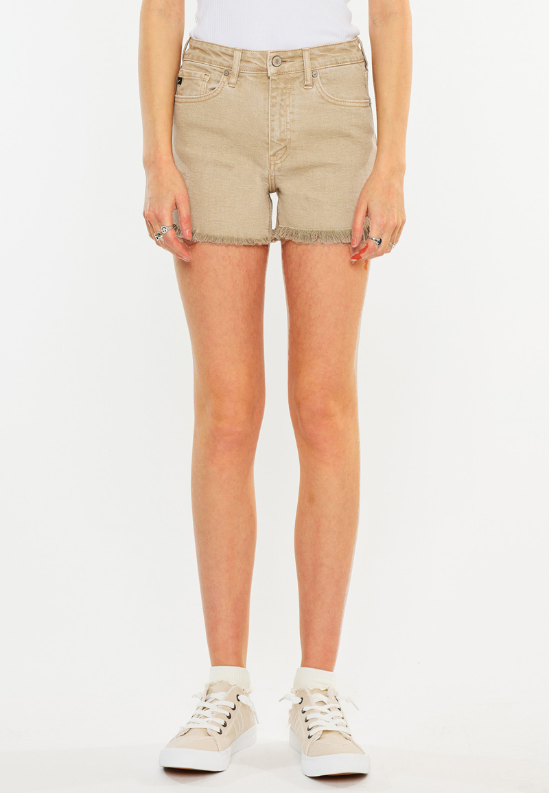 KanCan&trade; Curvy High Rise Frayed Hem 3.5in Short, C254, large
