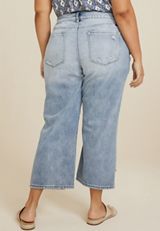 Plus Size KanCan&trade; Ripped High Rise Wide Leg Cropped Jean, C2806, small