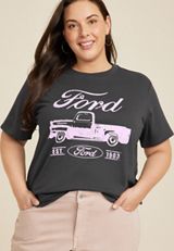 Plus Size Ford Graphic Tee, PHANTOM BLACK, small