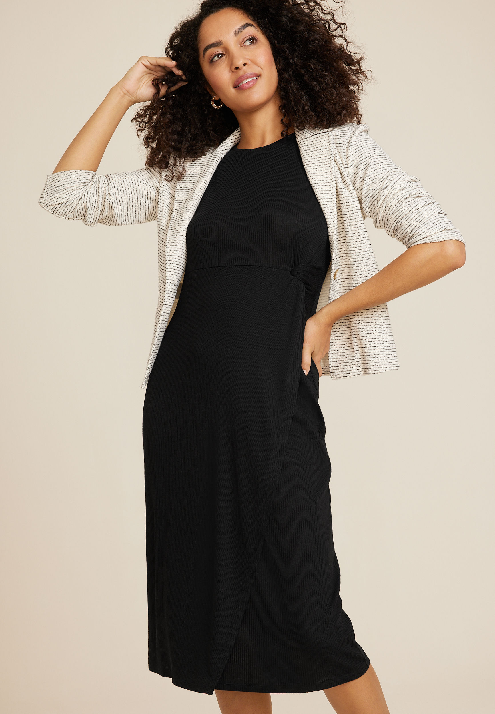 24/7 Knot Waist Midi Dress
