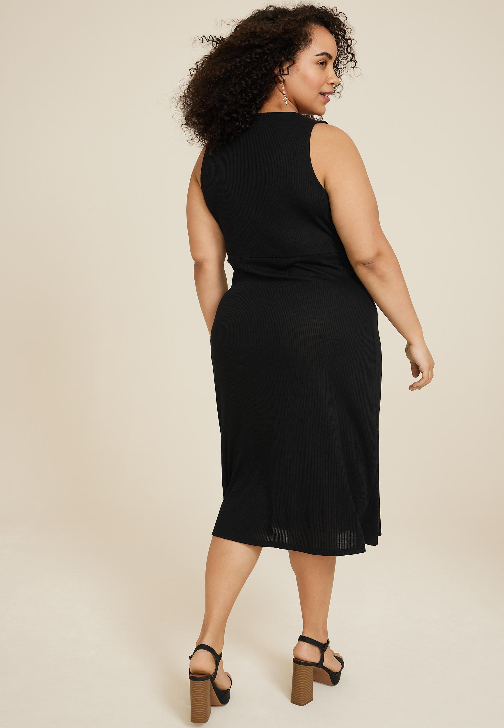 Plus 24/7 Knot Waist Midi Dress