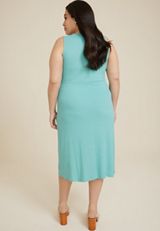 Plus Size 24/7 Knot Waist Midi Dress, C4476, small
