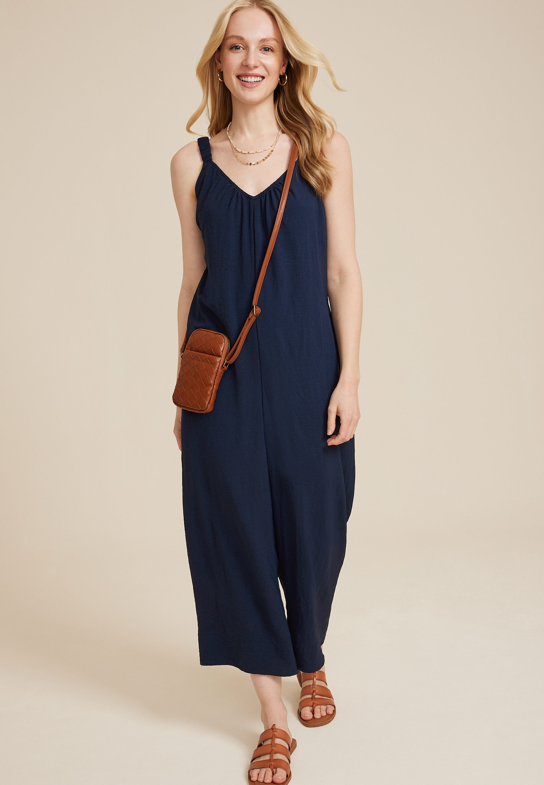 Sleeveless Wide Leg Jumpsuit